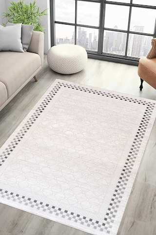 Lynosse Fildişi Halı Yumuşak Oturma Odası Salon Çocuk Odası Mutfa Fildişi