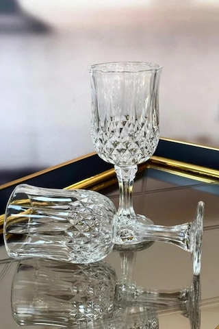 Chacha Home Şeffaf 6'lı Uzun Kristal Cam Bardak Seti Şeffaf