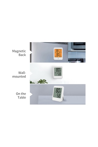 Qingmipy Büyük Ekranlı İç Mekan Termometre Ve Nem Ölçer, Manyetik Duvara Monte, Masa Üstü Ve Asma Seçenekli