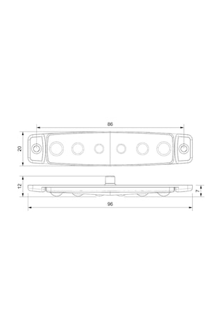 Ahmet Otomotiv 10 Adet Beyaz 6 Ledli Parmak Lamba 12v-24v