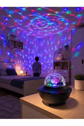 Zenvia Rgb Bluetooth Disko Lambası Dahili Hoparlörlü Müzikli Parti Işığı Usb Ve Tf Kartlı Znv2026