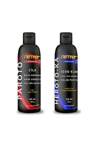Netfer 2'li Kalın Pasta Cila Set - 2x100 Ml