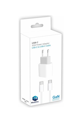 Apple Apple iPhone 16 Uyumlu 35w Gan Gerçek Güç Type-c Adaptör + 60w Type-c Type-c Kablo Şarj Set
