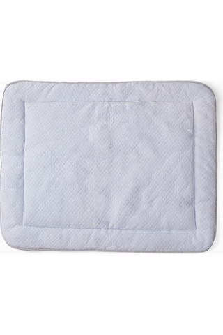 Uygun Bebe Kapitone Emekleme Minderi Oyun Matı 75 x 95 x 5 CM Açık Mavi - Gri