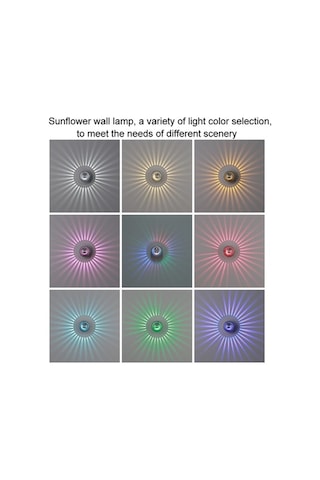 Novahub Alüminyum Koridor Işığı Ayçiçeği Lamba, 3w Mor, Görünmez Kurulum Çok Renkli