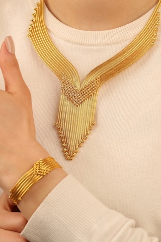 Çgkmücevherat Kalze Dorikalı Altın Set Stklz1