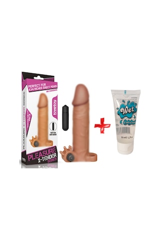 Truva Shop Lovetoy 5 Cm Dolgulu Realistik Uzatmalı Penis Kılıfı + Jel