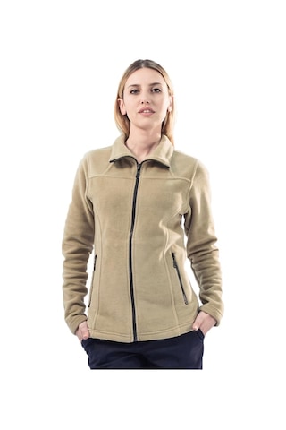 Şensel, Kadın Polar Mont, Bej -99E311- Cepli, Fermuarlı, Outdoor