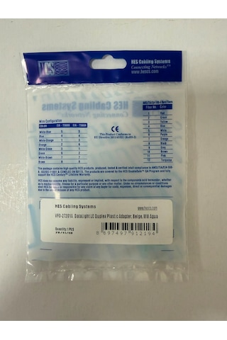 Hcs Datalight Lc Duplex Plastik Adaptör-aqua Mm Om3 Vfo-27201a 10'lu Paket