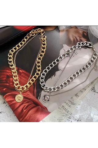 Girift Vintage Adorn Vintage Katmanlı Kolye Gold