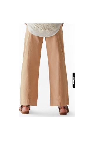 Nk Kids Xo Kids Fermuarlı Geniiş Paçalı Katlanmış Kıız Çocuk Pantolon 8-14 Yaş 56703 Camel