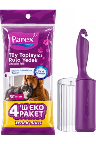 Premium Tüy Toplayıcı 4'lü Yedek Rulo Ve Aparat + Şeffaf Kapak Paketi