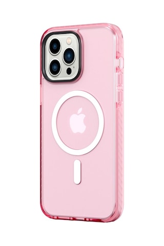 Rock Apple Uyumlu iPhone 14 Pro Max Kılıf Shield Serisi Magsafe Anti Shock - Pembe Pembe