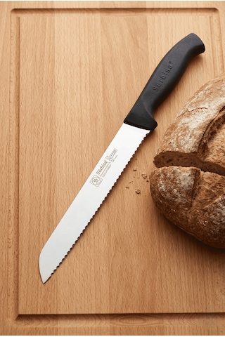 Ekmek Kesme Bıçağı Lazer Bilemeli Tırtıklı Vakfıkebir Ekmeği Dilimleme Bıçak 39 Cm Sürmene Sürbisa 61201 Siyah