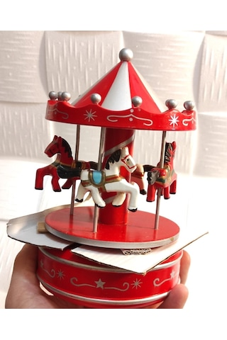 Pınarstore Kırmızı Atlı Karınca Müzik Kutusu-Kurmalı Atlı Karınca