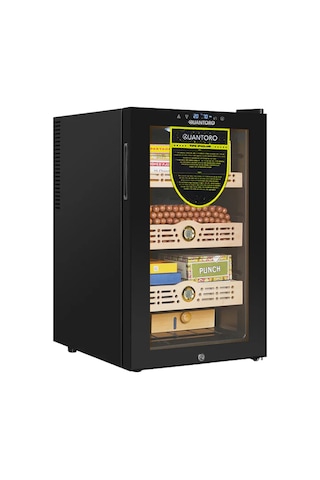Quantoro Qcc-10 Elektronik Nemlendirme & Soğutmalı Siyah Puro Dolabı - Qtr-003