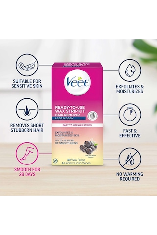 Veet Bacak Ve Vücut Bölgesi için Sir Ağda Bandı 40'lı