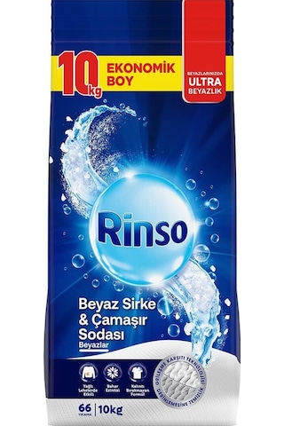 Beyaz Sirke Ve Çamaşır Sodası Beyazlar Için Toz Deterjan 10 Kg X1