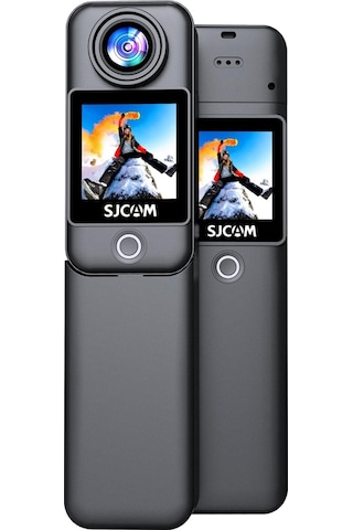 SJCAM C300 4K UHD 2160P Çift Ekranlı Ultra Batarya 2800mAh + 1000mAh WiFi 20MP 154° Aksiyon Kamerası Siyah