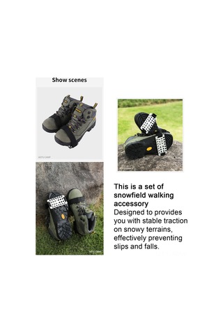 Maiyame Kar Ve Buz Yürüyüşleri İçin 26 Dişli Kayma Engeli, Çelik Ayaklık Koruması, Tüm Ayakkabılara Uyumlu, Hafif Ve Dayanıklı Tasarım Siyah