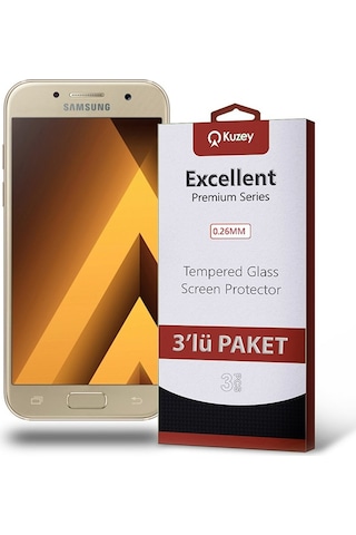 Samsung Uyumlu Galaxy A3 2017 Ekran Koruyucu Cam 3 Adet Ekonomik Paket (552805875) 20 Tl Fark Ile Apple iPhone Hızlı Şarj Kablosu