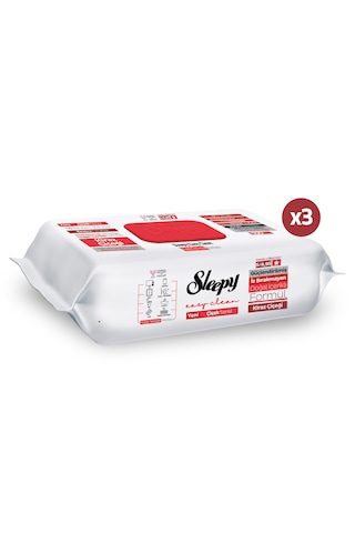 Sleepy Easy Clean Kiraz Çiçeği Yüzey Temizlik Havlusu Mendili 3x100 (300 Yaprak)