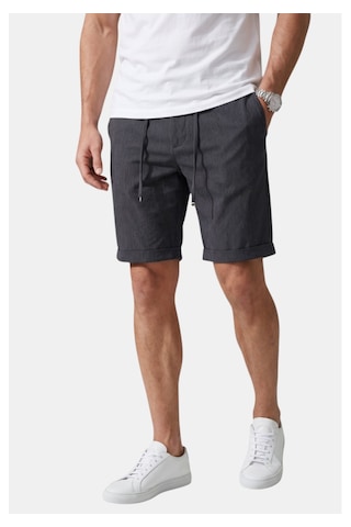 Deep Sea Deepsea Lacivert Slim Fit Likralı Çizgi Dokulu Beli Lastikli İpli Erkek Şort Kapri 2601743
