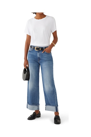 Mother Denim Şık Ve Rahat Kısa Paça Kot Pantolon Mavi
