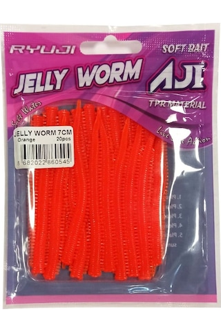 Jelly Worm Tpr 7.5cm, 20ad - White Glow