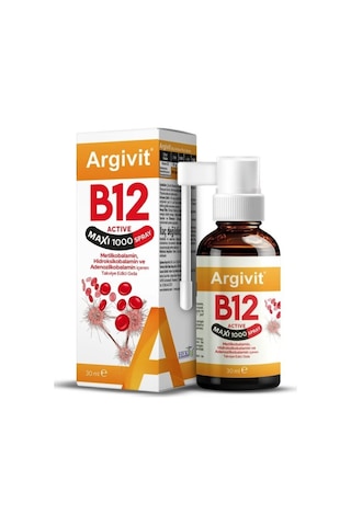 Argivit Vitamin B12 Active Maxi Sprey 30 Ml