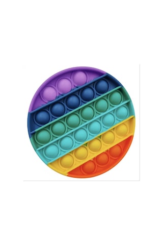 Pop It Duyusal Zihinsel Oyuncak Rainbow Renk. Yuvarlak