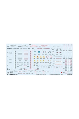 Eduard D48025 1/48 Ölçek, Bf 109g Stencils For Mak