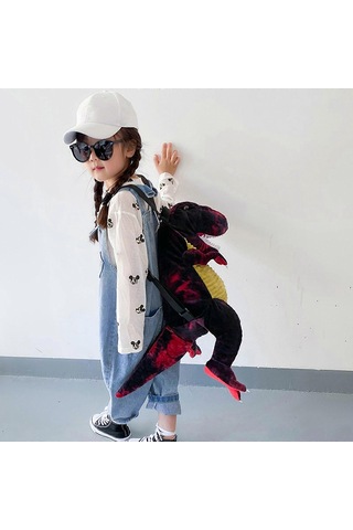 Çocuklar İçin Dinozor Sırt Çantası, 3d Peluş Dinozor Fermuarlı Sırt Çantası, Ayarlanabilir Askılı Karikatür Hayvan Okul Çantası Diğer