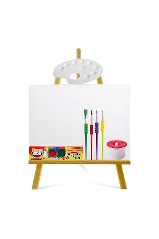 Funny Kids 6x15 ml Akrilik Boya Seti 25x35 Tuval Çocuk Boyası