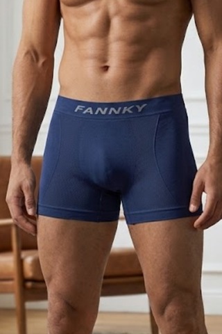 Womanandkids Night Lacivert Erkek Rahat Esnek Seamless Boxer