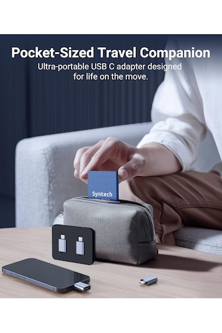 Usb-c To Usb 3.0 Adaptör 2 Li Set Kompakt Mavi Dönüştürücü Yüksek Performanslı Pratik Seti