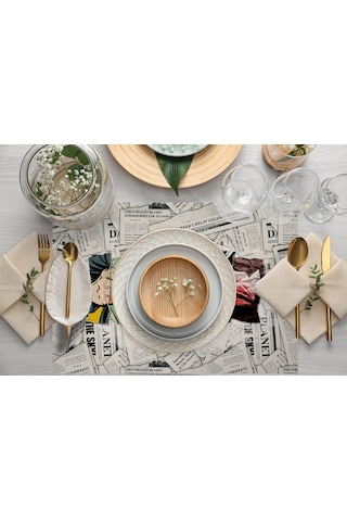 Adawall Home Superman Kumaş Amerikan Servis 4'lü Set Çok Renkli