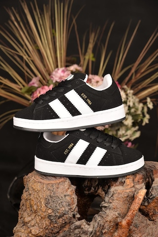 Cool Genç Unisex Kışlık Su Geçirmez Kaydırmaz Hafif Kauçuk Taban Rahat Cilt Deri Spor Ayakkabı siyah