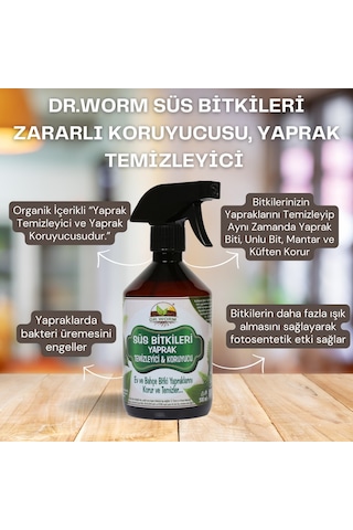 Dr.Worm Yaprak Temizleyici & Koruyucu Kullanıma Hazır Sprey500 ML