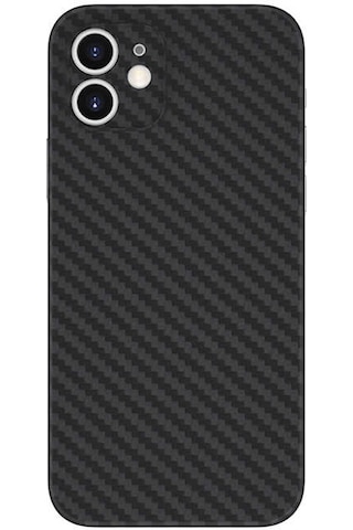 Apple iPhone Uyumlu 12 Mini Kılıf Şık Karbon Fiber Tasarım Kılıf Siyah