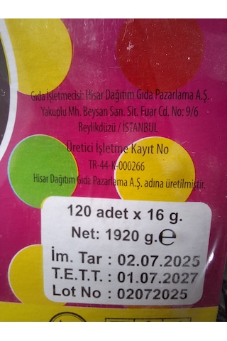 Akaş Fruity Lollıpop Karışık Meyve Aromalı Topitop Şeker 120 Adet