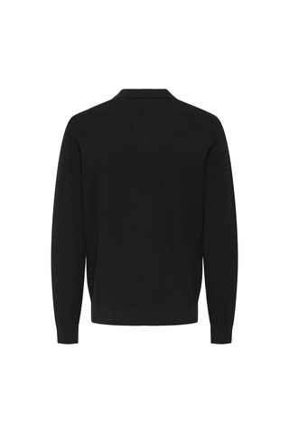Only & Sons Onsphıl Reg 12 Struc Splıt Neck Knıt Erkek Black Kazak - 22035120 Siyah