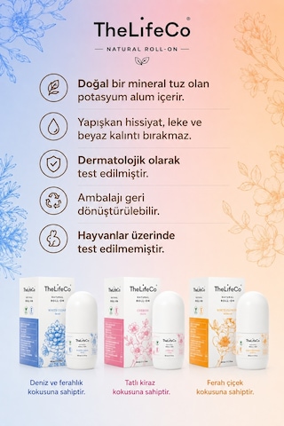 The Lifeco White Cedar + White Flowers Roll-On Deodorant 2 x 60 ML