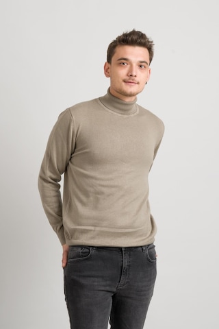 Slimfit Boğazlı Likralı Erkek Triko Kazak 001