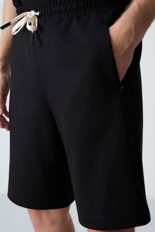 Air Jones Tommy Life Siyah Pamuklu Kalın Yumuşak Dokulu Standart Fit Basic Erkek Şort - 81276 Siyah