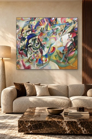 Fida Kandinsky Kompozisyon Vıı Canvas Tablo Çok Renkli