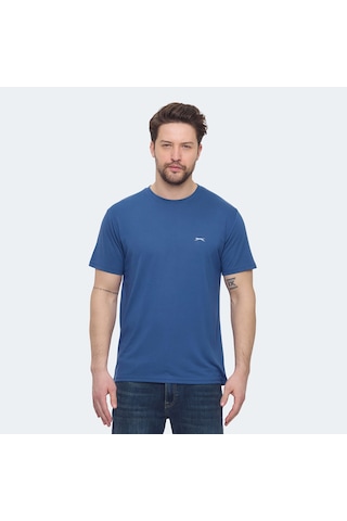 Slazenger KRATER 3 lü Set Erkek  Koyu Gri - Açık Yeşil - Indigo Tişört