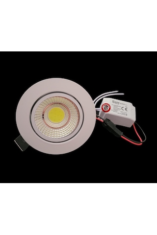 5 Watt Cob Led Spot Beyaz Kasa Beyaz Işık Trafolu 5W Metal