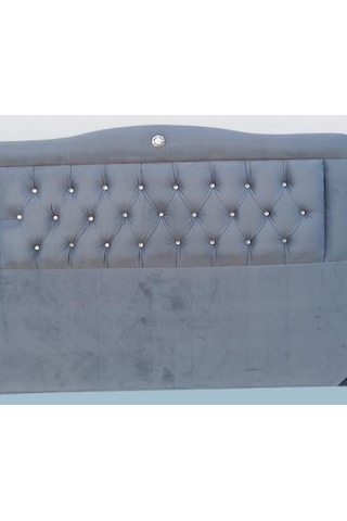 Dk Tay Tüyü Kumaş Dolgun Kapitone Çift Kişilik Başlık 140 CM Antrasit