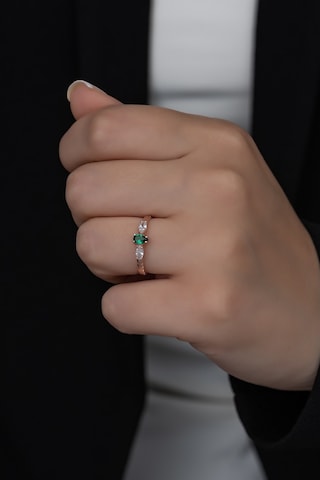 Gümüş Prenses Yüzük Rose Gold Kaplama 925 Ayar Gümüş Rose Gold (511779915)